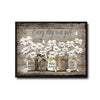 Rustic Motivational Wall Decor, White Daisies Mason Jars With Positive Quotes “Every Day Is A Gift” Butterfly Weathered Wood Canvas Art, Horizontal Country Farmhouse Floral Artwork