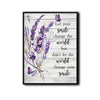 Lavender Butterfly Inspirational Quote Canvas Wall Art, "Let Your Smile Change The World" Rustic Wood Background Floral Print, Farmhouse Motivational Wall Decor