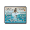 I Hope You Dance Inspirational Ocean Canvas Print, Coastal Quote Horizontal Wall Art