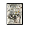 Just Breathe Hummingbird White Daisy Rustic Framed Wall Art