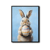 Bunny with Easter Egg Canvas Wall Print