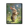 Bunny Butterflies Wildflower Canvas Print