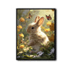 Baby Bunny Wildflower Meadow Canvas Print