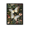Moody Dark Garden Canvas Poster, Antique‑Style Moth Butterflies Bees Wildflower Artwork for Living Room Bedroom Wall Decor