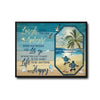 Coastal Turtle Inspirational Quote Beach Wall Canvas Art