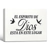 El Espiritu De Dios Esta En Este Lugar Framed Spanish Christian Wall Art Bird Print