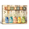Rustic Mason Jar Kitchen Wall Art