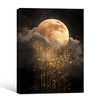 Full Moon Starry Night Sky Canvas Wall Art Celestial Home Decor