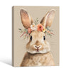 Floral Crown Rabbit Canvas Print