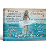 I Hope You Dance Inspirational Ocean Canvas Print, Coastal Quote Horizontal Wall Art