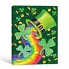 Rainbow Shamrock Leprechaun Hat St Patrick Canvas Print