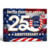 American 250th Anniversary Framed Canvas Print, 1776‑2026 US Bicentennial Plus Patriotic Flag Wall Art for Home Decor