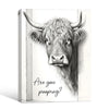 Funny Highland Cow Are You Pooping Canvas Wall Art Farmhouse Bathroom Decor