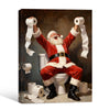 Funny Santa On Toilet With Toilet Paper Framed Wall Art Christmas Decoration