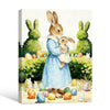 Mother Baby Bunny Easter Canvas Wall Art