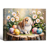 Cute Lop‑Eared Bunny Easter Canvas Wall Art