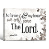 Joshua 24:15 Framed Wall Art As For Me And My House Neutral Botanical Scripture Print
