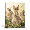 Three Bunnies Meadow Canvas Wall Art