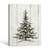 Rustic Christmas Tree Framed Wall Art Wooden Plank Farmhouse Print