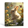 Baby Bunny Wildflower Meadow Canvas Print