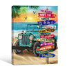 Beach Jeep Sunset Ocean Positive Inspirational Quote Framed Wall Art