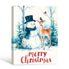 Snowman Deer Bird Merry Christmas Framed Wall Art Christmas Decoration