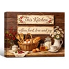 This Kitchen Offers Food Love and Joy Farmhouse Canvas Wall Art
