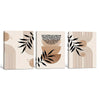 Set of 3 Neutral Boho Abstract Geometric Palm Leaf Framed Wall Art Prints