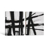 2 Piece Modern Impasto Abstract Line Canvas Prints Bold Black Brush Painting Neutral Contemporary Wall Art