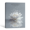 Minimalist Motivational Canvas Poster, Sparkling White Water Lily Reflection Inspirational Quote Wall Art for Home Workspace