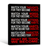 Inspirational Destiny Character Quote Framed Canvas Wall Art, Motivational Typography Wall Decor for Home & Workspace