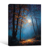 Night Autumn Forest Full Moon Canvas Wall Art Mystical Landscape Home Decor