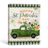 St Patrick's Day Green Truck Canvas Print