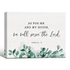 Joshua 24:15 Framed Christian Wall Art As For Me And My House Eucalyptus Scripture Print