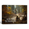 Inspirational Faith Quote Wall Print, He Left The 99 To Rescue Me Muddy Lost Lamb Forest Scene Christian Canvas