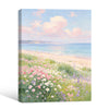 Soft Pastel Seaside Wildflower Canvas Wall Art Dreamy Beach Coastal Home Decor