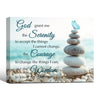 Serenity Prayer Framed Wall Art Beach Stacked Stones Butterfly Inspirational Print