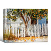 Rustic Orange Tree Watercolor Canvas Wall Art