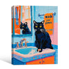 Wash Your Paws Black Cat Bathroom Canvas Wall Art