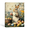 Bunny Holding Easter Eggs Canvas Print
