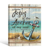 Jesus Is The Anchor Of My Soul Framed Wall Art Nautical Christian Bible Verse Print