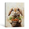 Bunny Carrot Basket Canvas Print