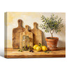 Vintage Olive Tree Lemon Still Life Framed Wall Art Print