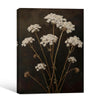 Antique Moody White Wildflower Wall Art, Dark Floral Still Life Canvas Print, Framed Wall Decor for Living Room Bedroom
