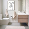 Abstract One Line Art Pinching Nose Face Canvas Wall Art Minimalist Funny Bathroom Wall Decor