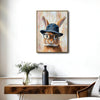 Hipster Bunny Portrait Canvas Print