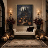 Haunted Castle Full Moon Jack‑O‑Lantern Halloween Framed Wall Art Print
