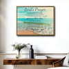 Lord's Prayer Framed Wall Art Beach Ocean Seaside Christian Scripture Print