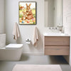 Mother Baby Bunny Painting Easter Eggs Country Watercolor Canvas Wall Art