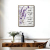Lavender Butterfly Inspirational Quote Canvas Wall Art, "Let Your Smile Change The World" Rustic Wood Background Floral Print, Farmhouse Motivational Wall Decor
